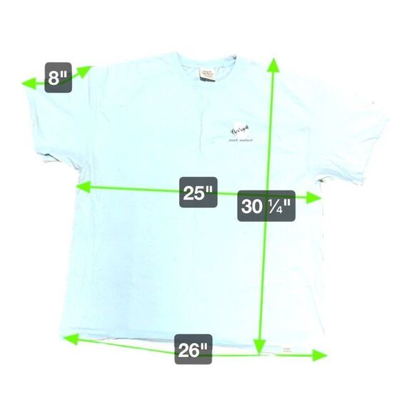 Simply Southern Georgia Map Graphic T-Shirt XXL 100% Cotton Light Blue Peaches - Picture 7 of 8